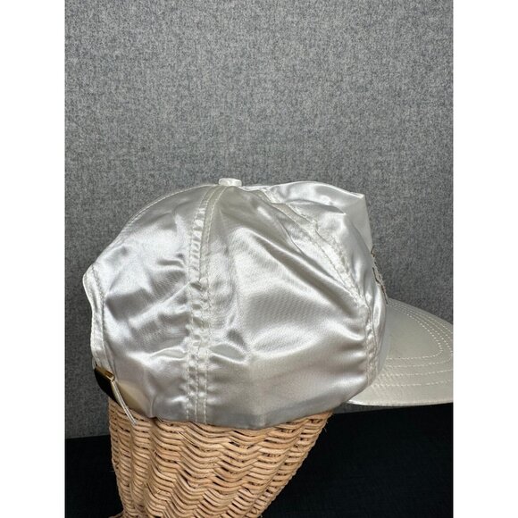 Vintage Ceasars Palace Adult Hat Baseball Cap Adjustable White Gold Satin Silky - Picture 10 of 15